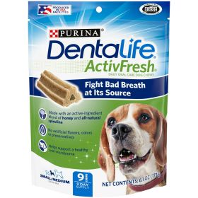 Purina DentaLife 9 ct Pouch Honey & Spirulina Flavor Chunks