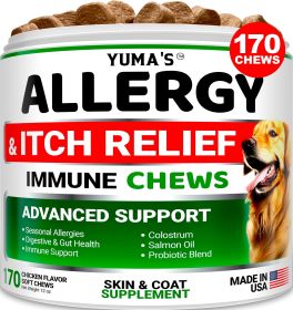 170 Anti Itch Allergy Relief Chews Treatment Pills for Dogs