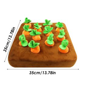 Plush Carrots Enrichment Dog Puzzle Toys (Color: 12 Carrots 35x35cm)