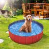 4X4FT Foldable Pet Swimming Pool PVC Kiddie Baby Dog Swim Pool Bathing Tub Playmat Kids Pools